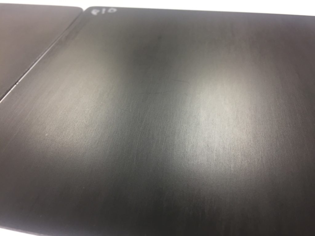 blackened steel plate