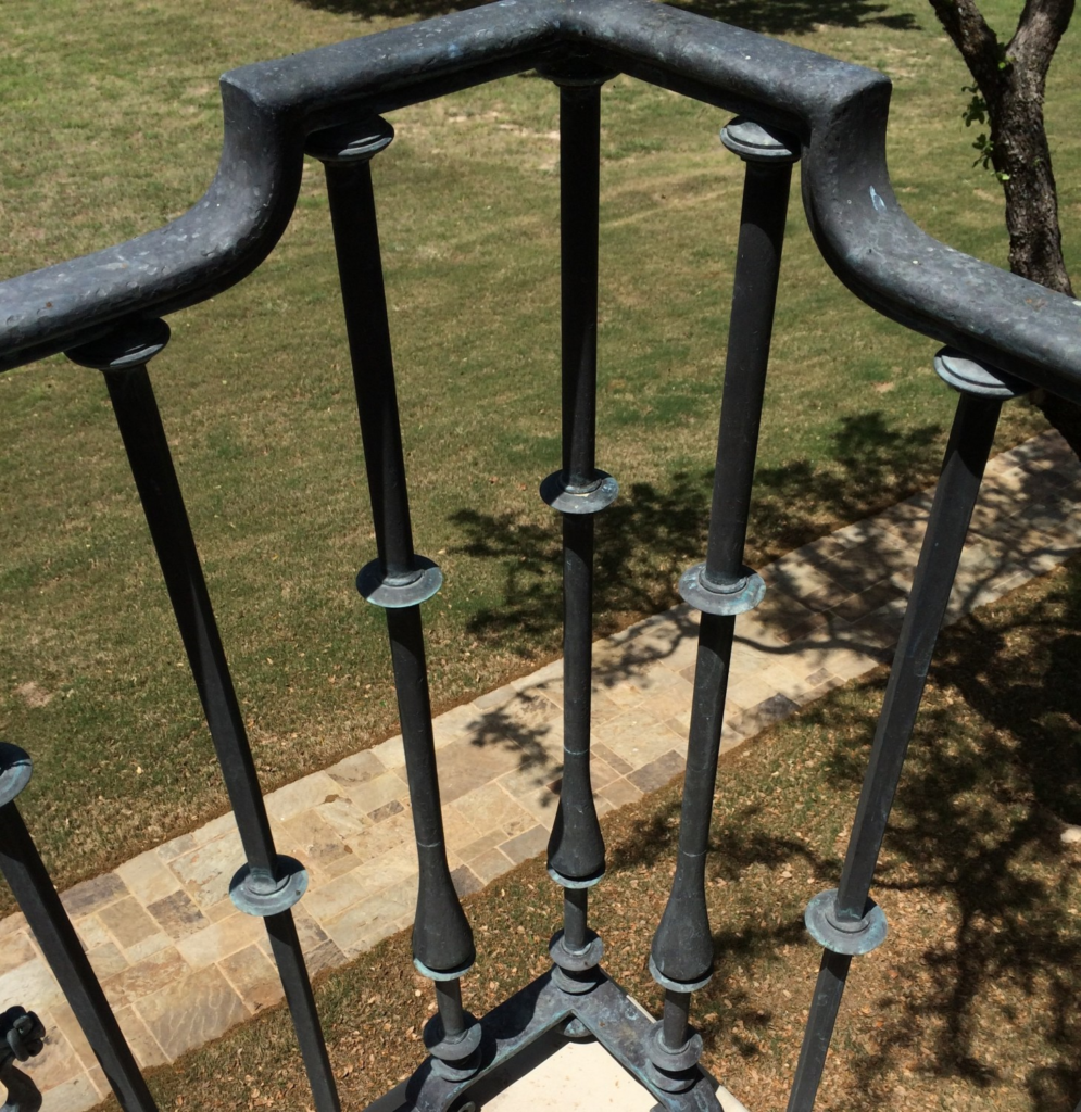 Oxidized or Patinated Brass and Bronze Railings