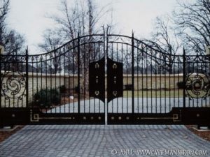 Estate Driveway Gates for Residence in Arkansas. Forged Steel. Paint Finish.