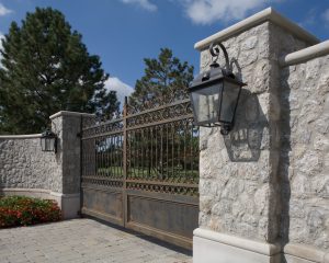 Forged Iron Gate with Rustic Finish. Tony Ferraro Builder