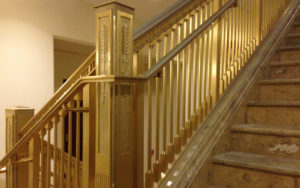 Custom Cast and Fabricated Bronze Railing