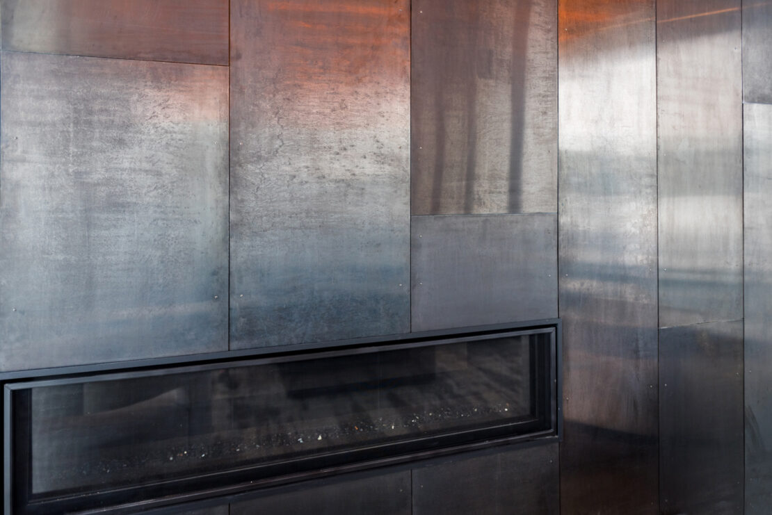 Hot Dipped Blackened Stainless Steel Wall Panels. No Clear Coat. Exposed Fasteners.