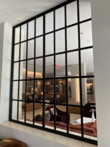 Custom Steel and Glass Screen Wall with Doors Colonade Hotel Boston